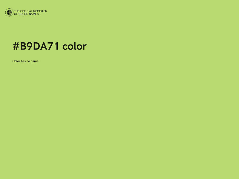 #B9DA71 color image