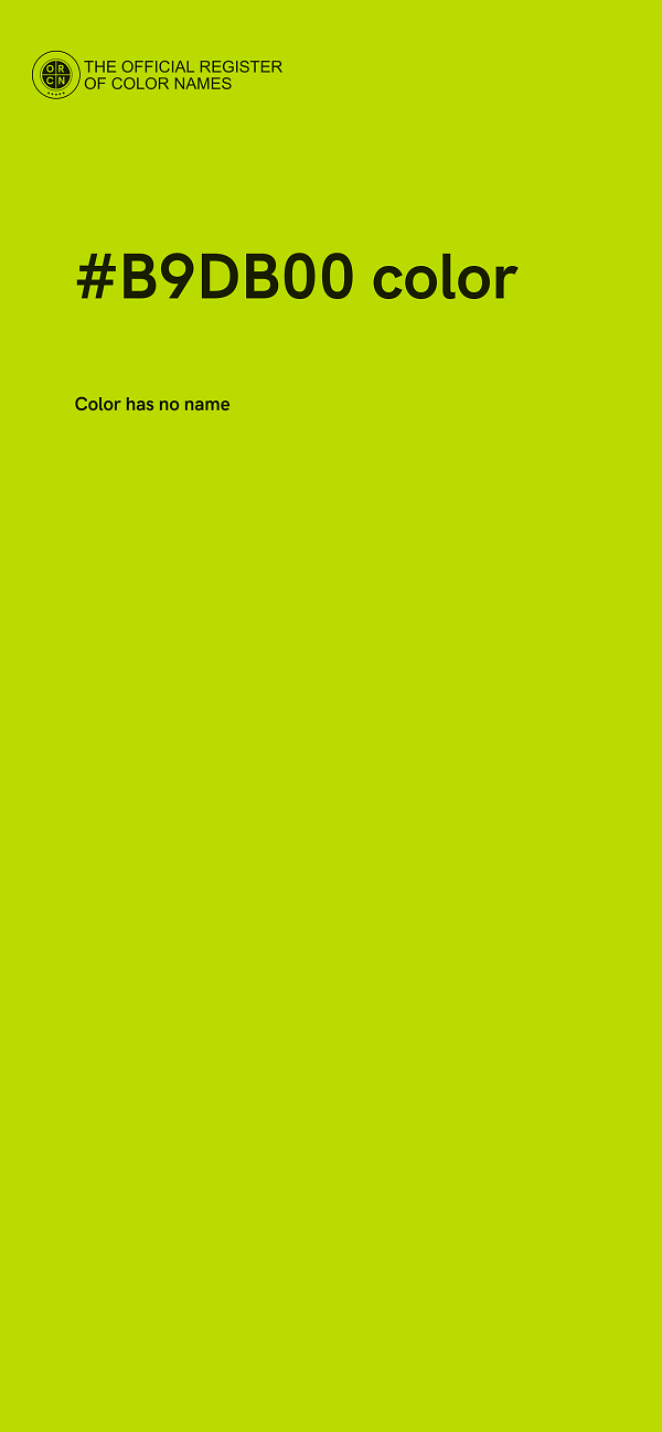 #B9DB00 color image