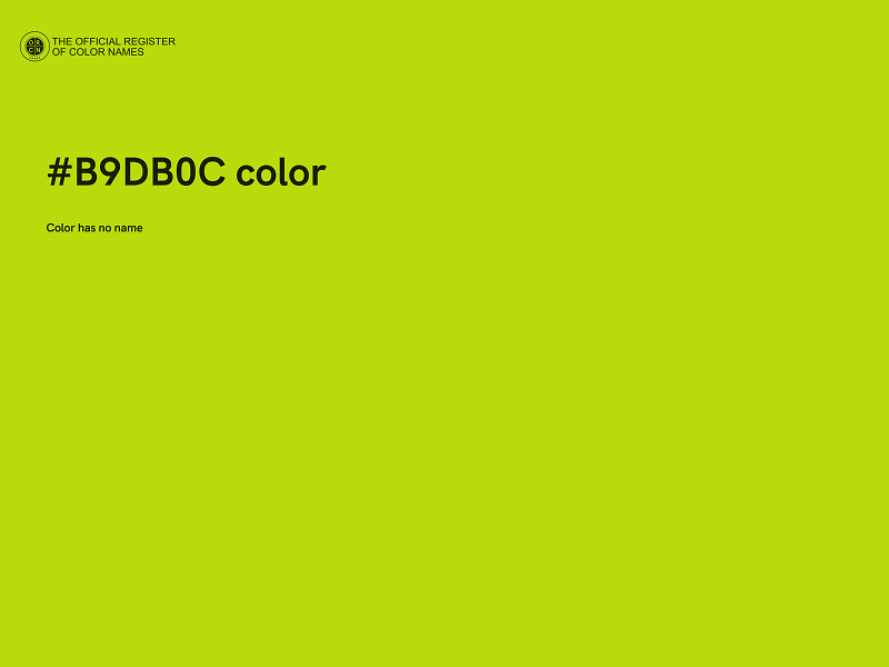 #B9DB0C color image