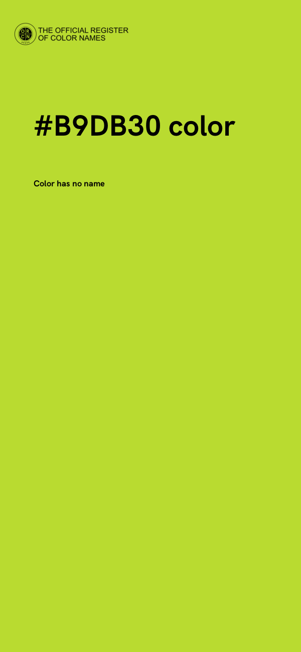 #B9DB30 color image