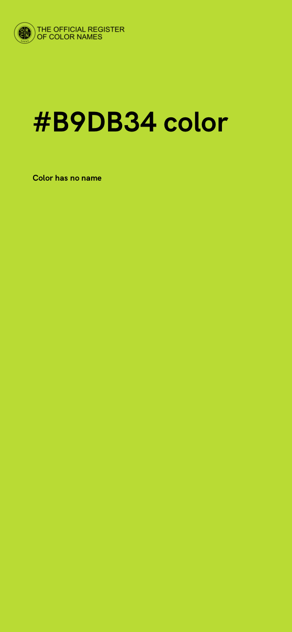 #B9DB34 color image