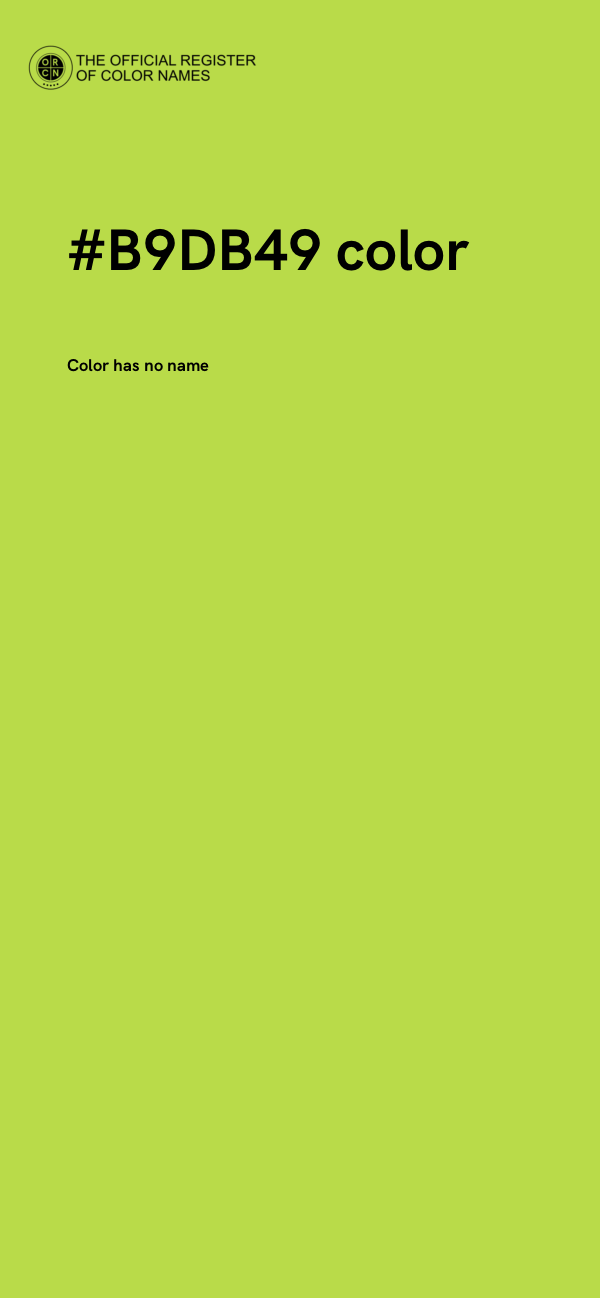 #B9DB49 color image
