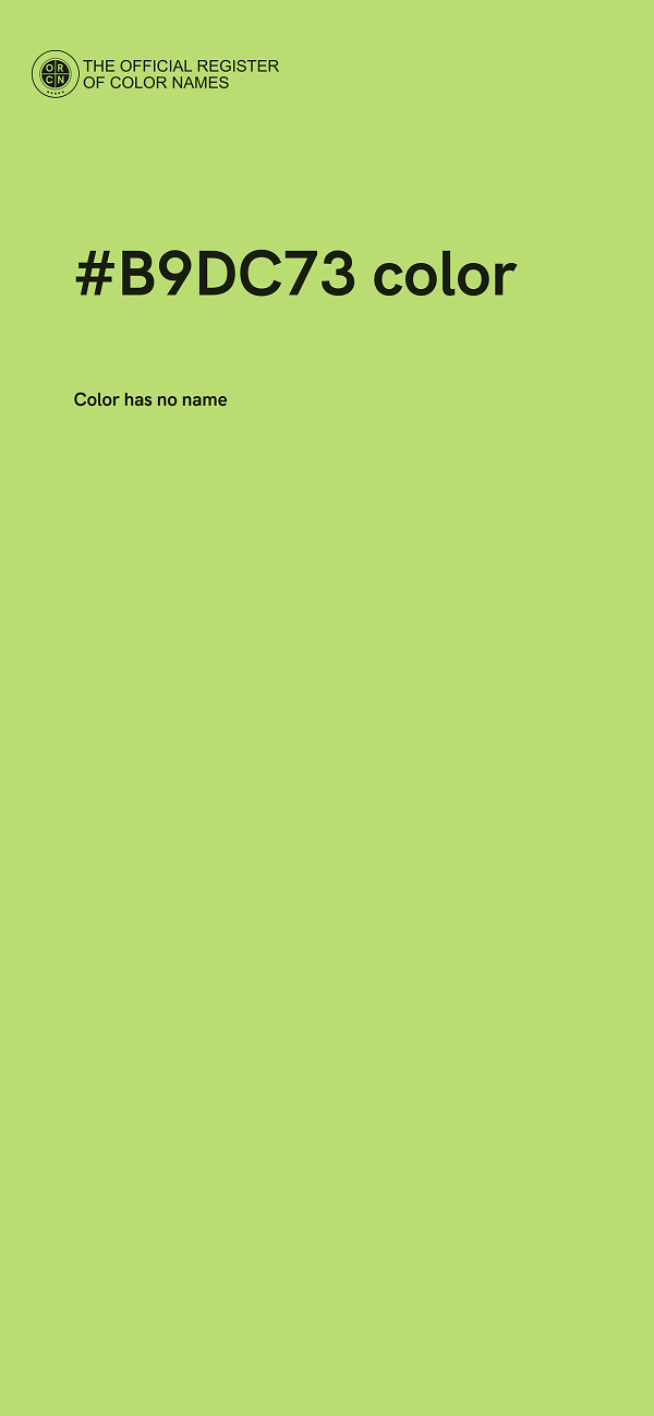 #B9DC73 color image