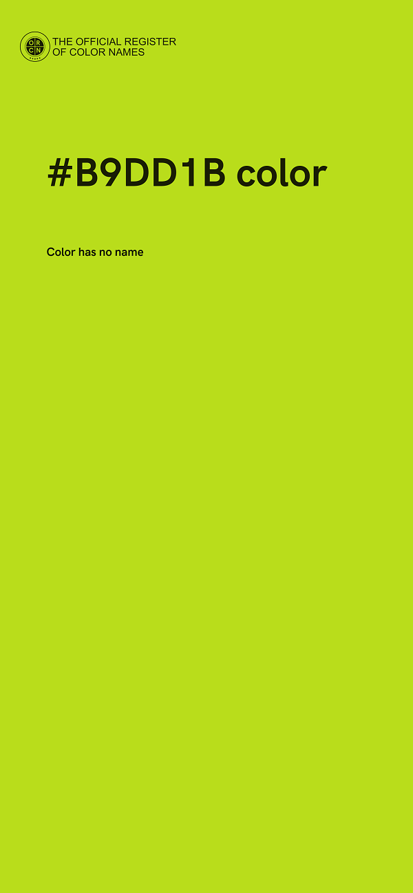 #B9DD1B color image