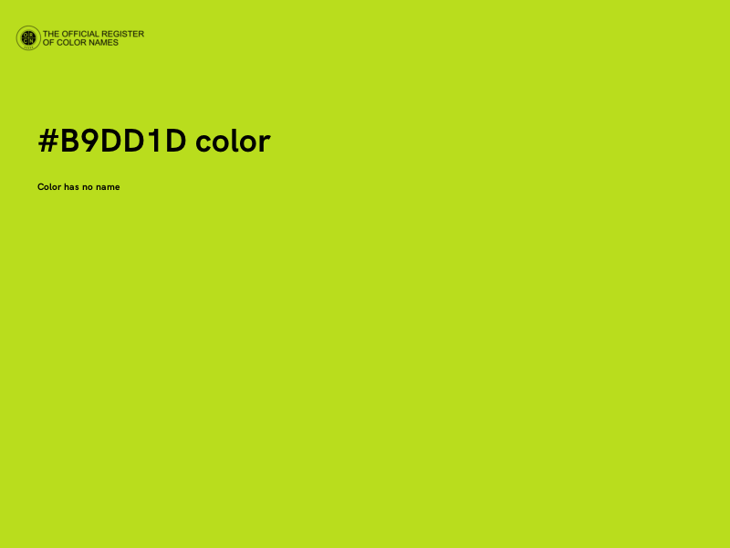 #B9DD1D color image