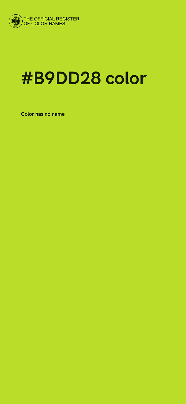 #B9DD28 color image