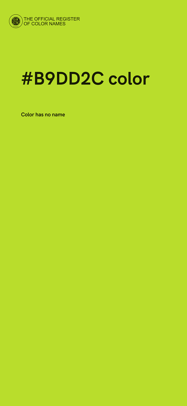 #B9DD2C color image