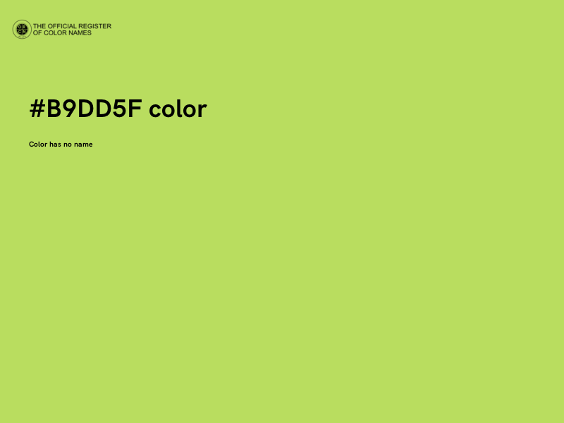 #B9DD5F color image