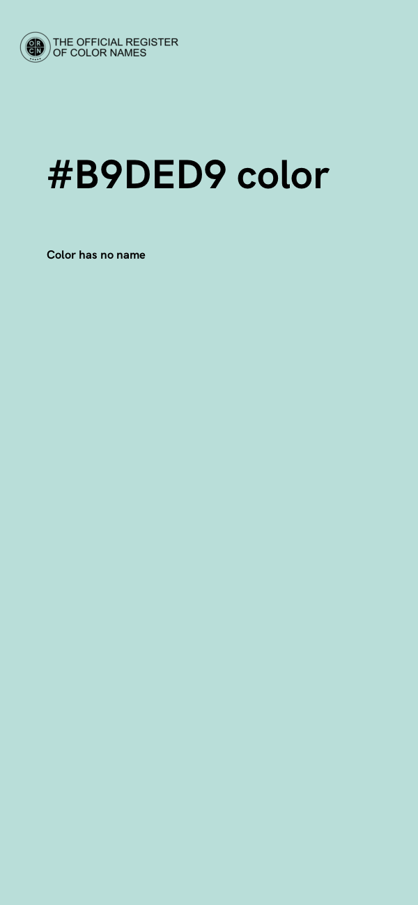 #B9DED9 color image