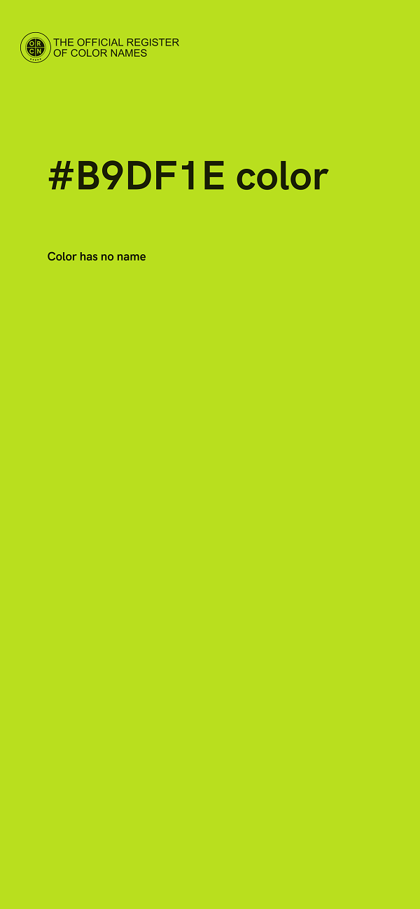 #B9DF1E color image