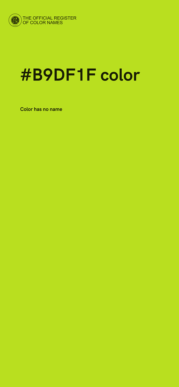 #B9DF1F color image