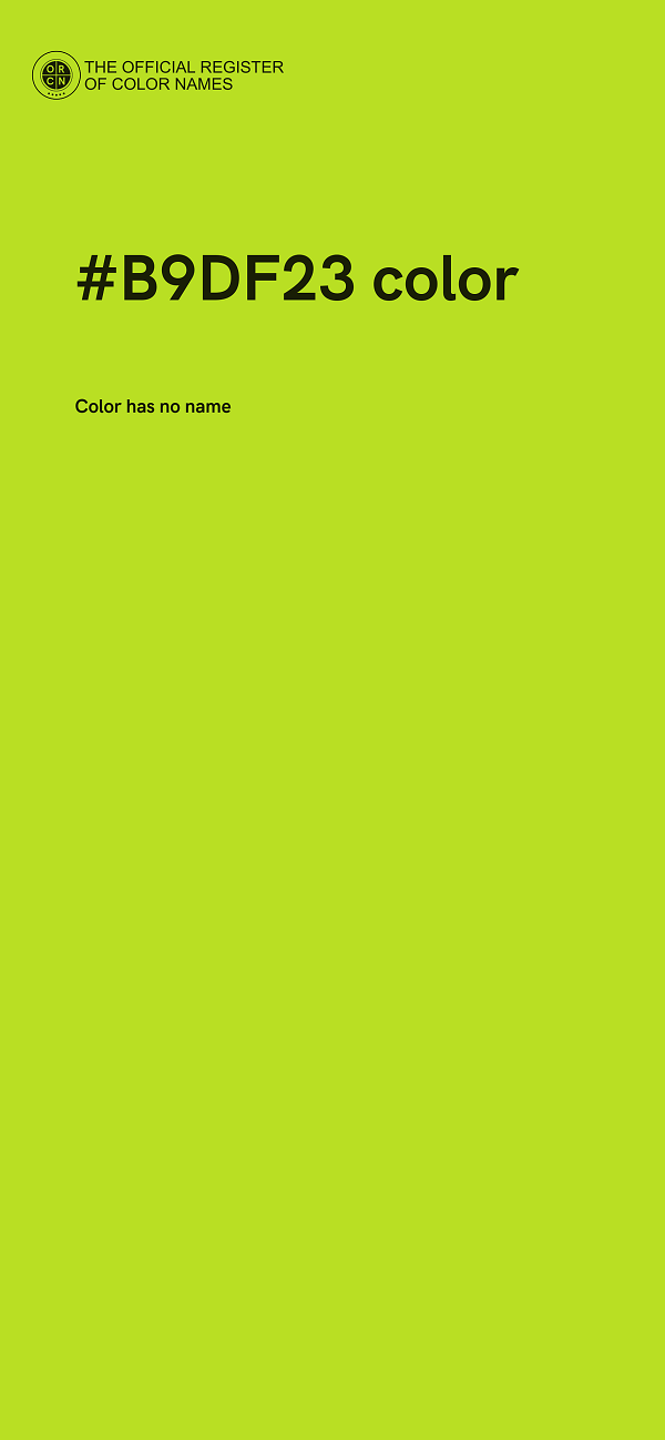 #B9DF23 color image