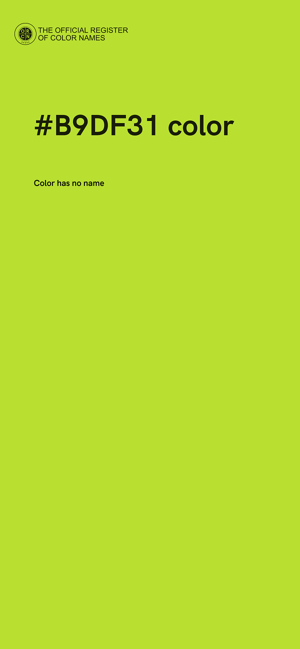 #B9DF31 color image