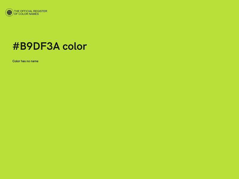 #B9DF3A color image