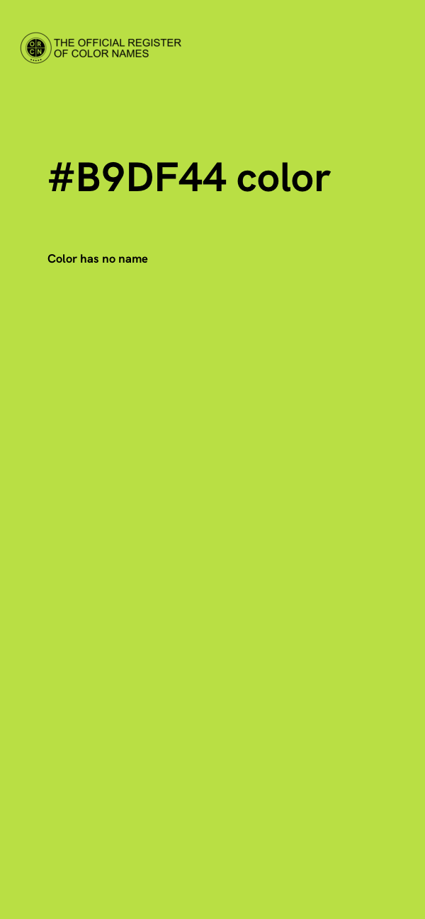 #B9DF44 color image