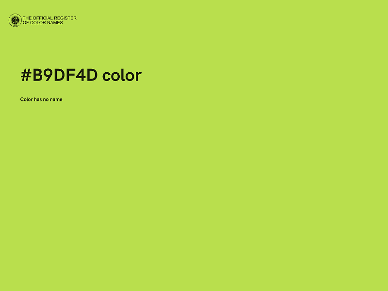 #B9DF4D color image
