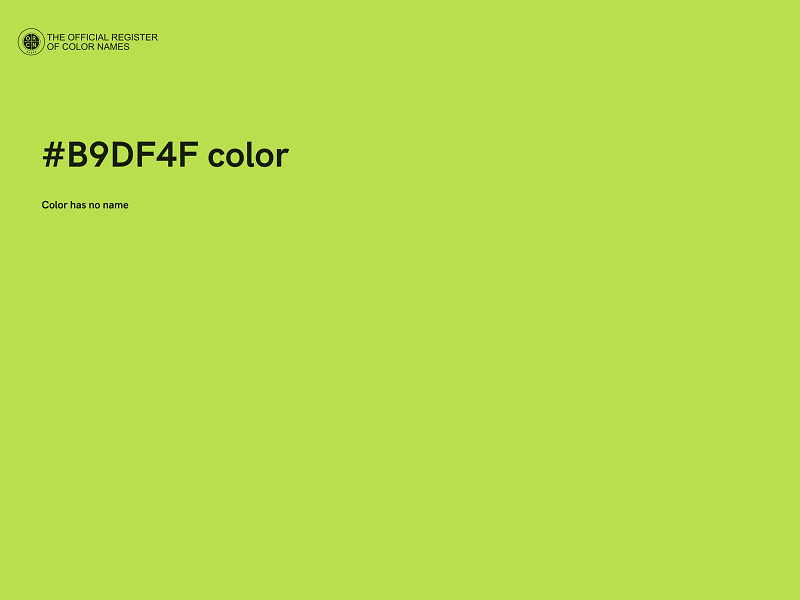 #B9DF4F color image