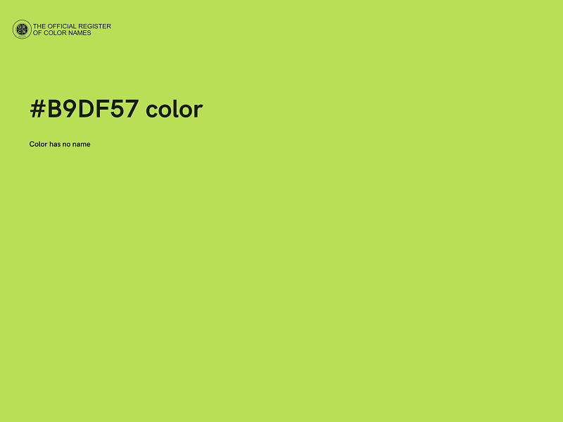 #B9DF57 color image