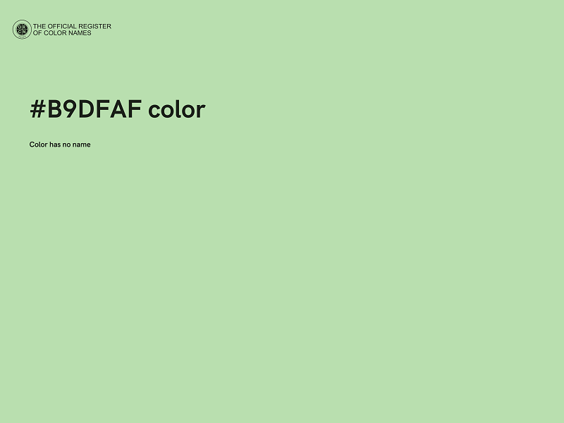 #B9DFAF color image