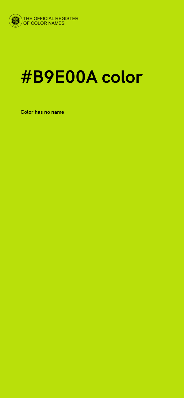 #B9E00A color image