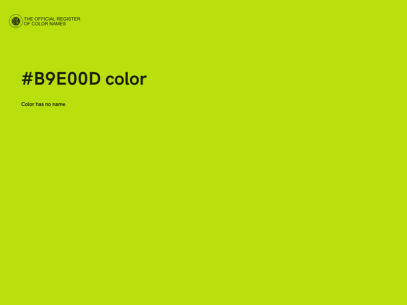 #B9E00D color image