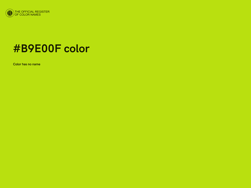 #B9E00F color image