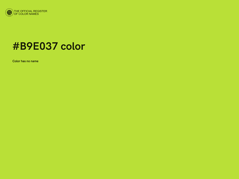 #B9E037 color image