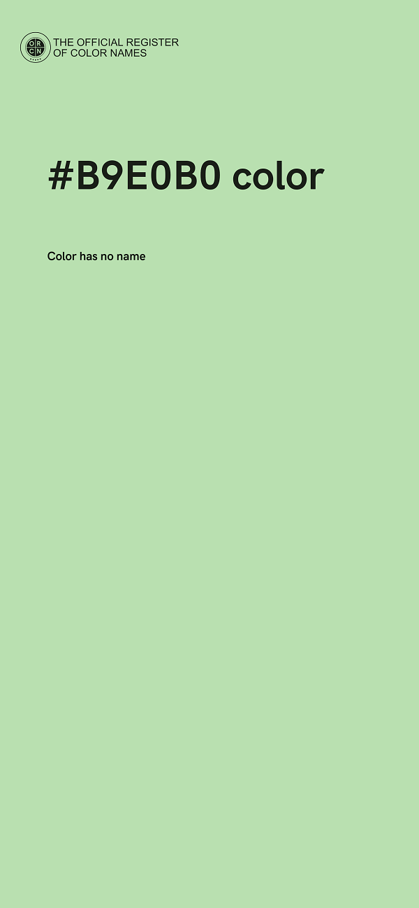 #B9E0B0 color image