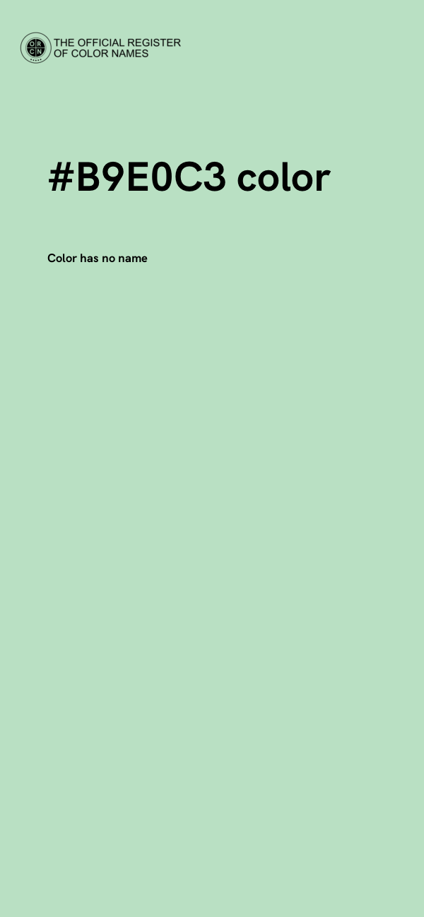 #B9E0C3 color image