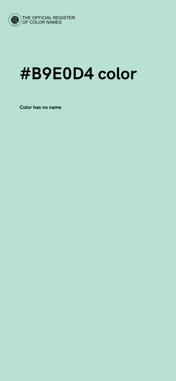 #B9E0D4 color image