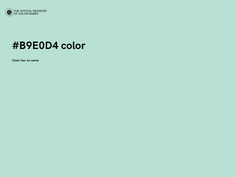 #B9E0D4 color image