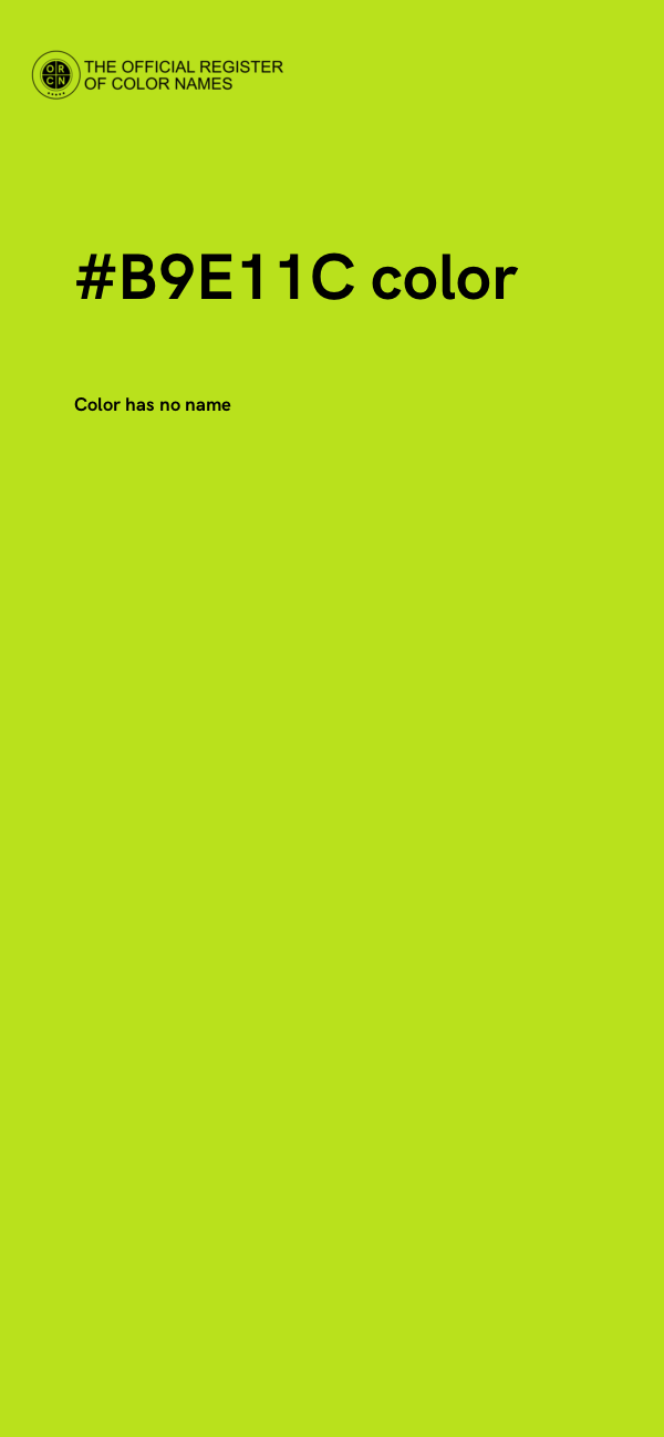 #B9E11C color image