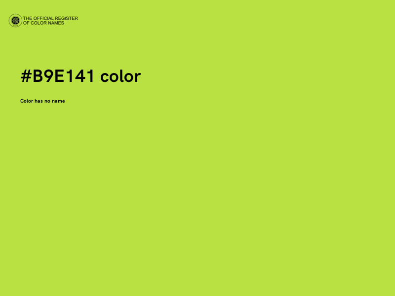 #B9E141 color image