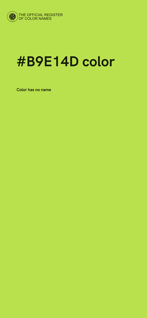 #B9E14D color image