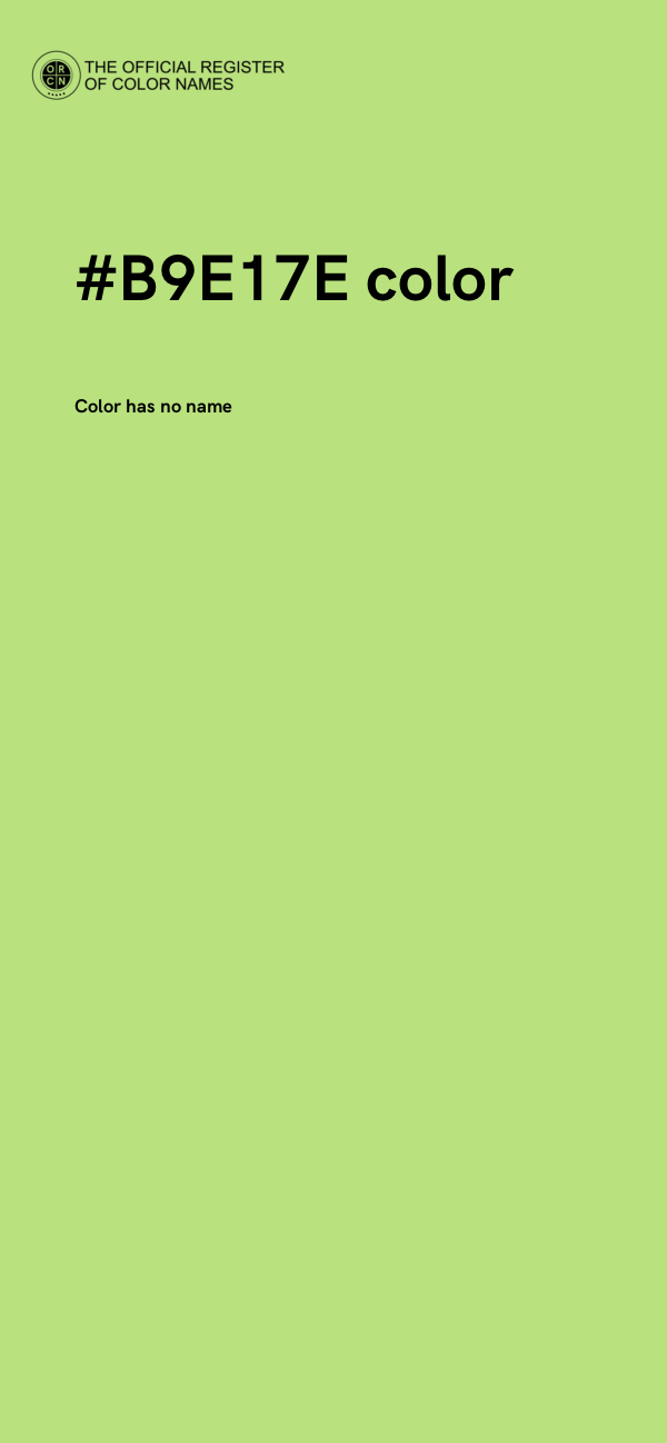 #B9E17E color image