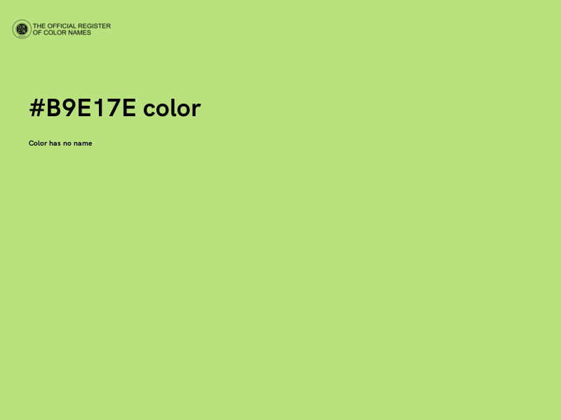 #B9E17E color image