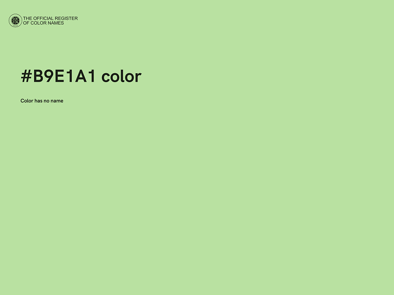 #B9E1A1 color image