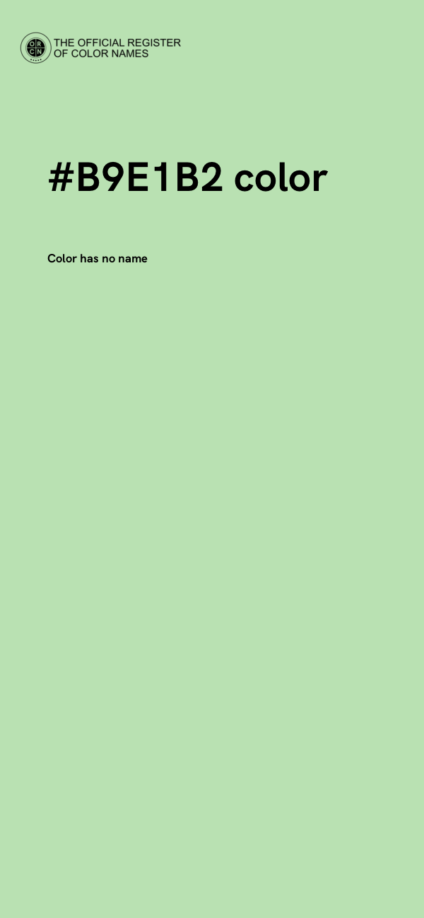 #B9E1B2 color image