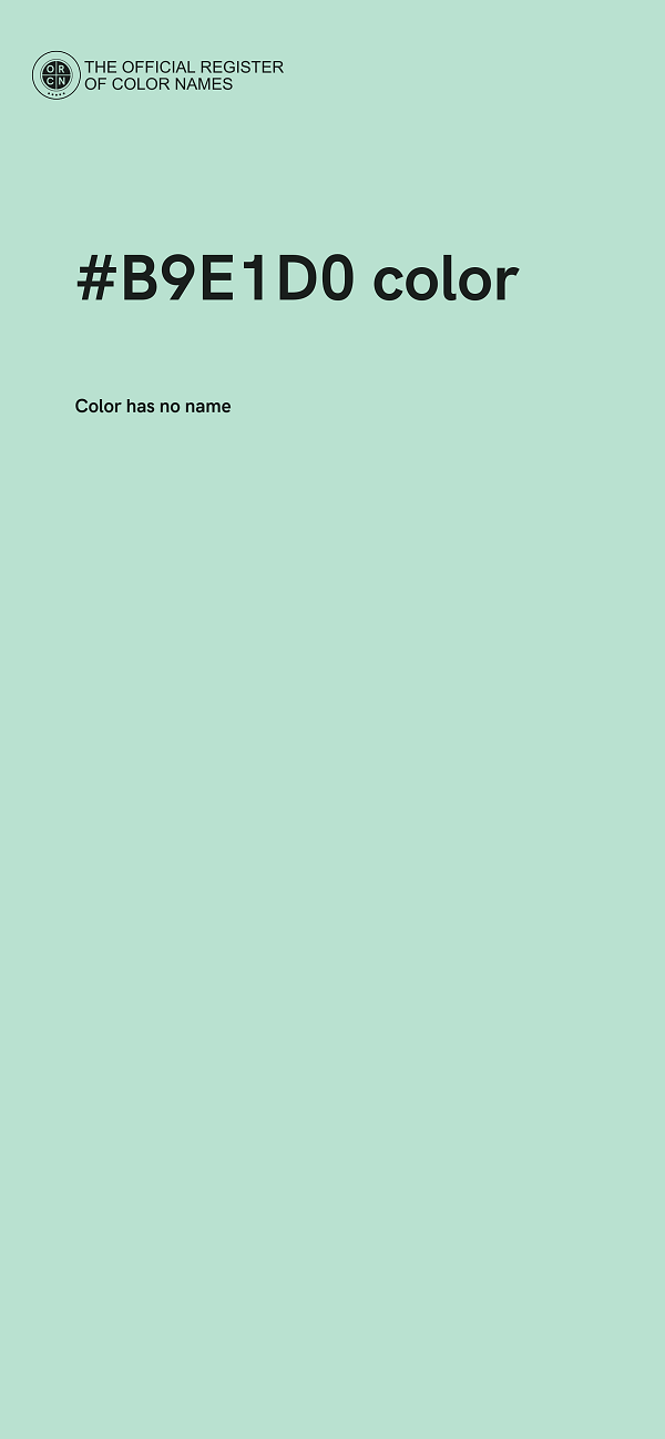 #B9E1D0 color image