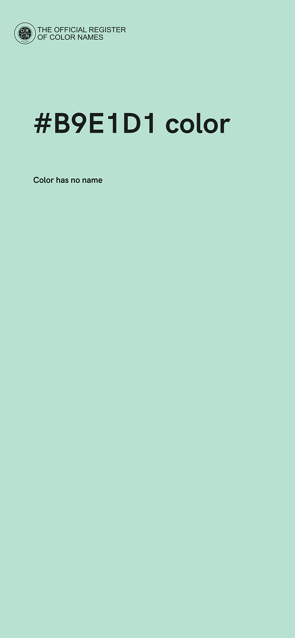 #B9E1D1 color image