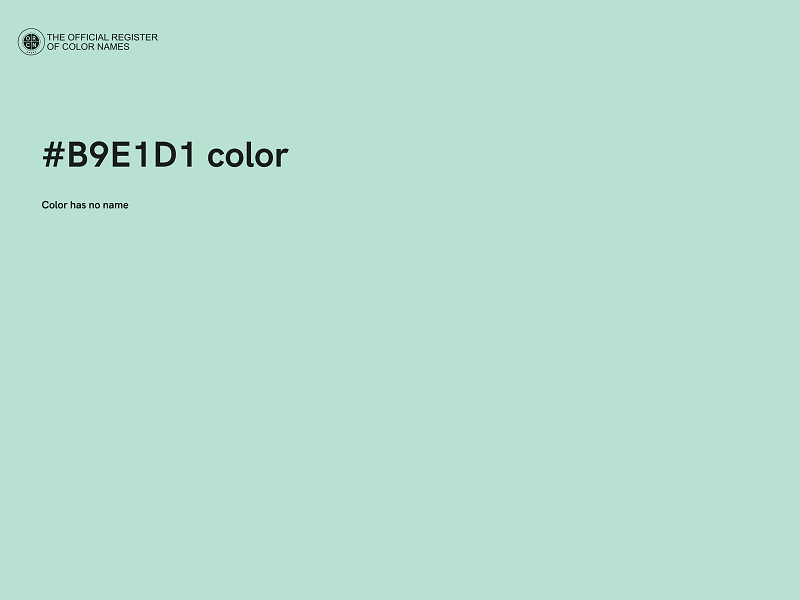 #B9E1D1 color image