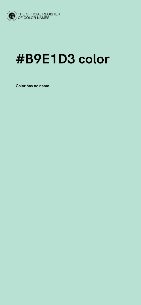#B9E1D3 color image