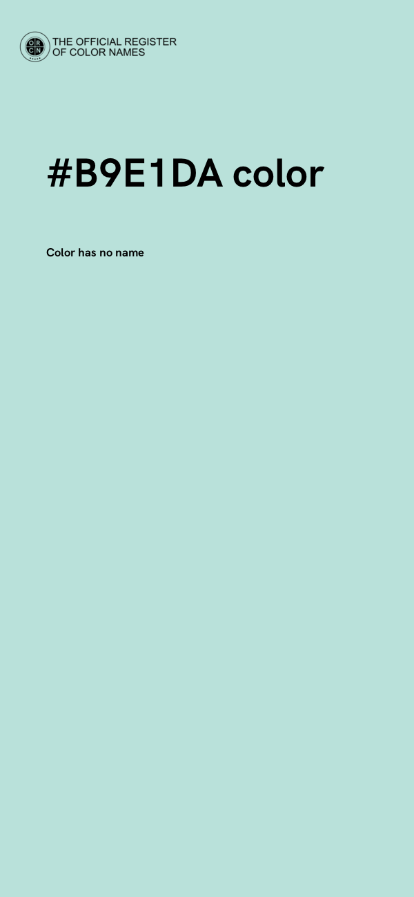 #B9E1DA color image