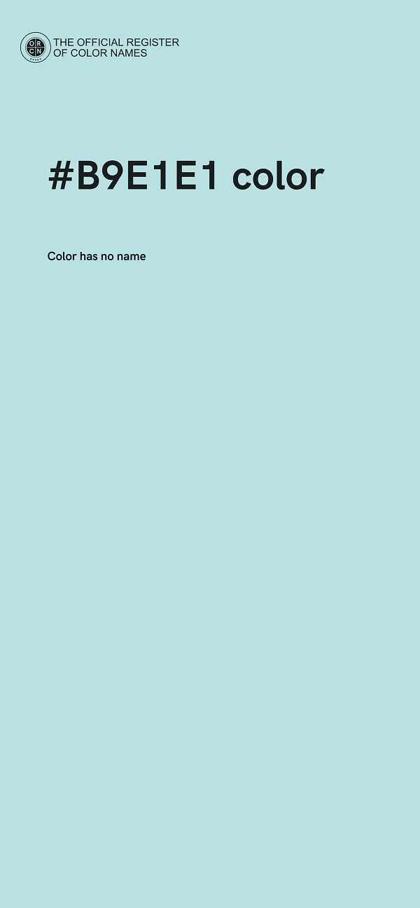 #B9E1E1 color image