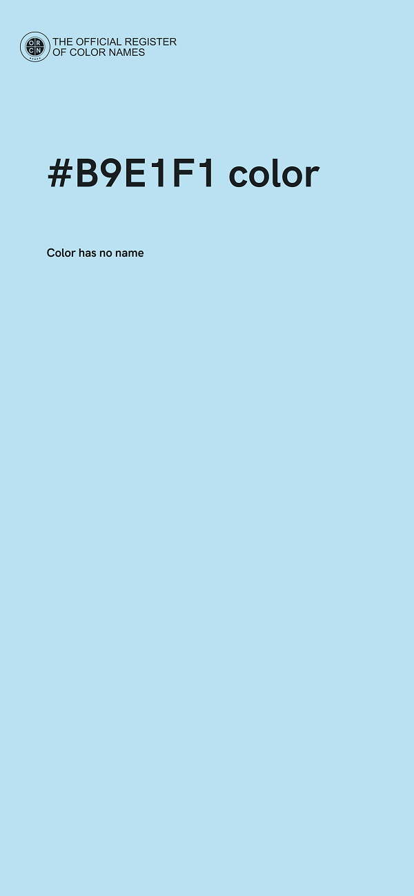#B9E1F1 color image