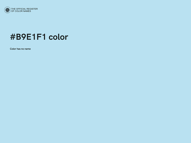 #B9E1F1 color image
