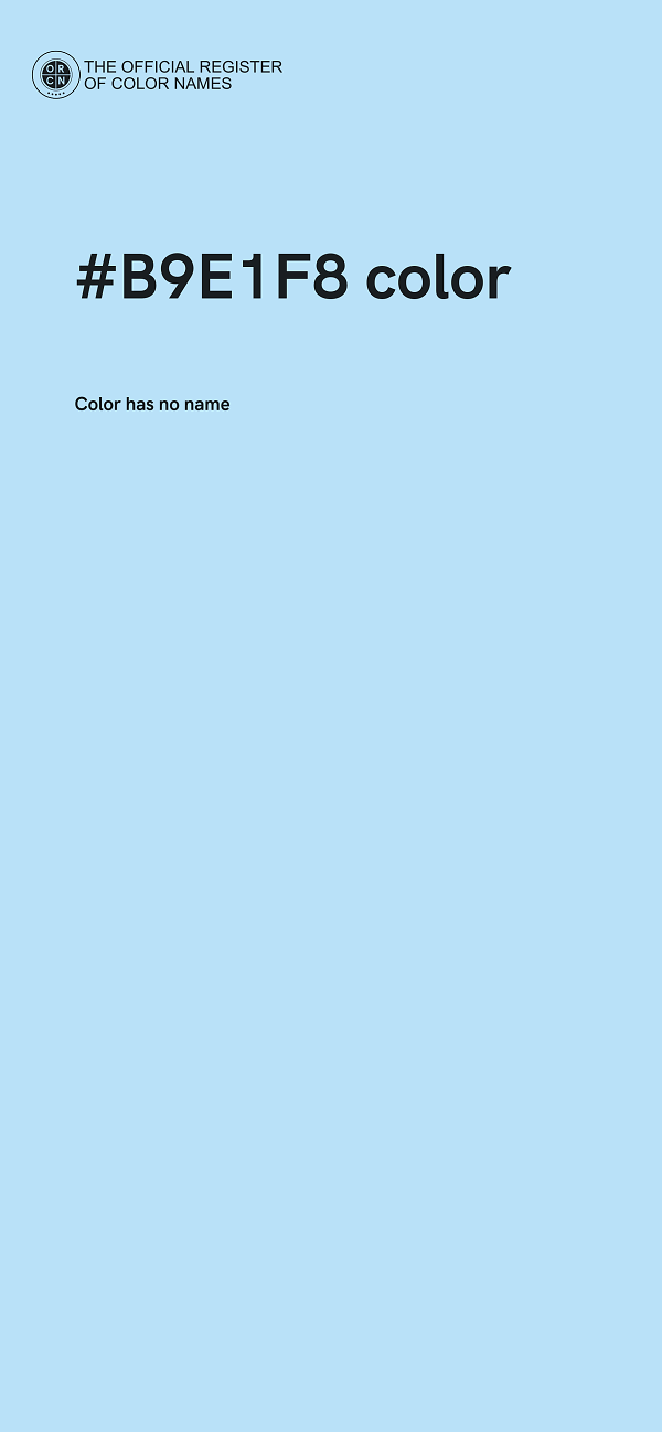 #B9E1F8 color image