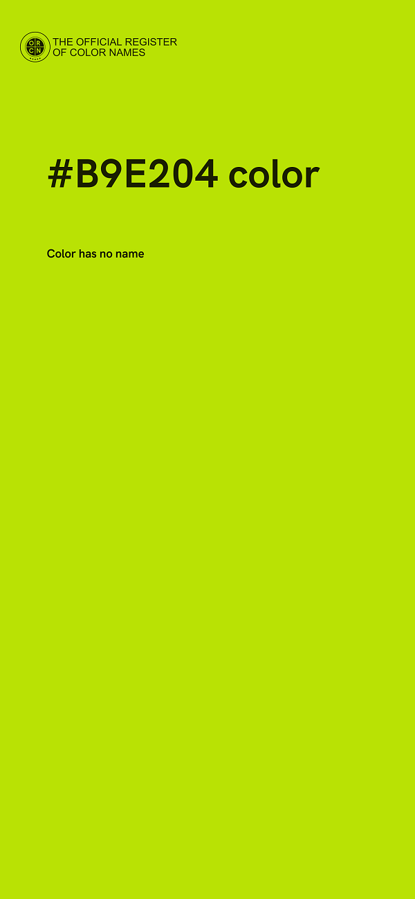 #B9E204 color image