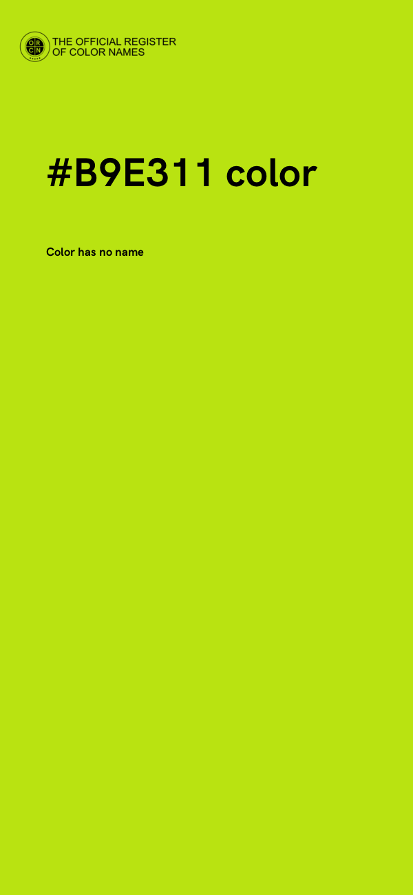 #B9E311 color image