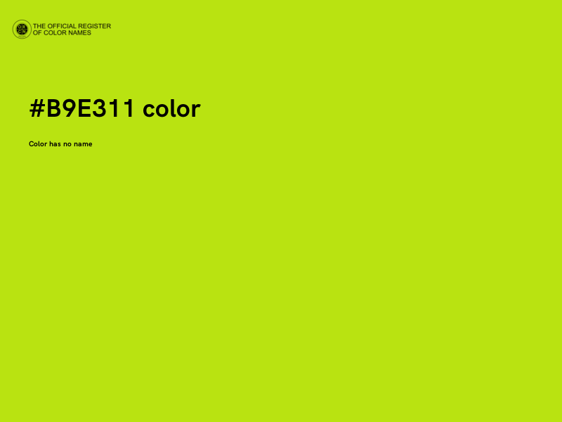 #B9E311 color image